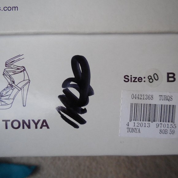 Bakers "Tonya" Blue Fabric/Cork Sandals Size 8 - Picture 5 of 5